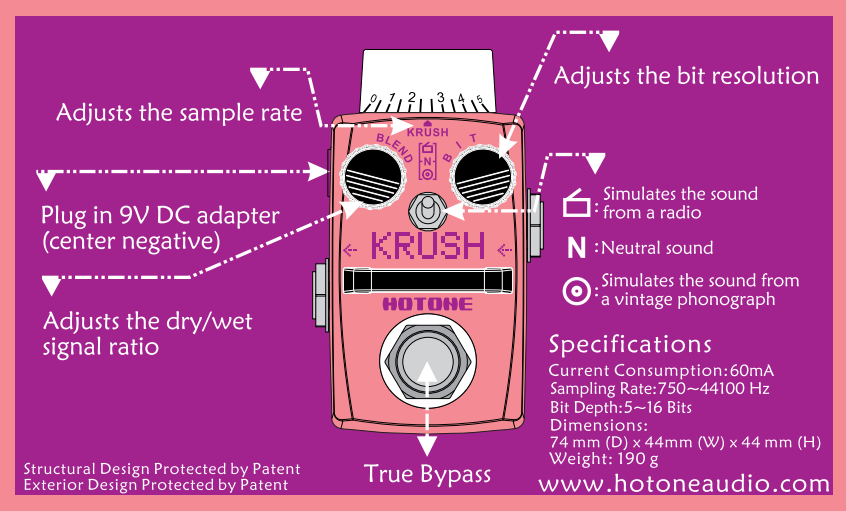 Hotone Krush - Effect pedal