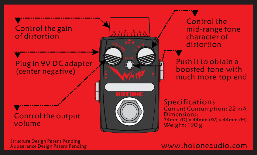 Hotone Whip - Effect Pedal