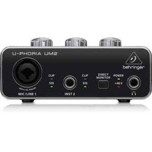 Behringer U-Phoria UM2 – מבט קדמי
