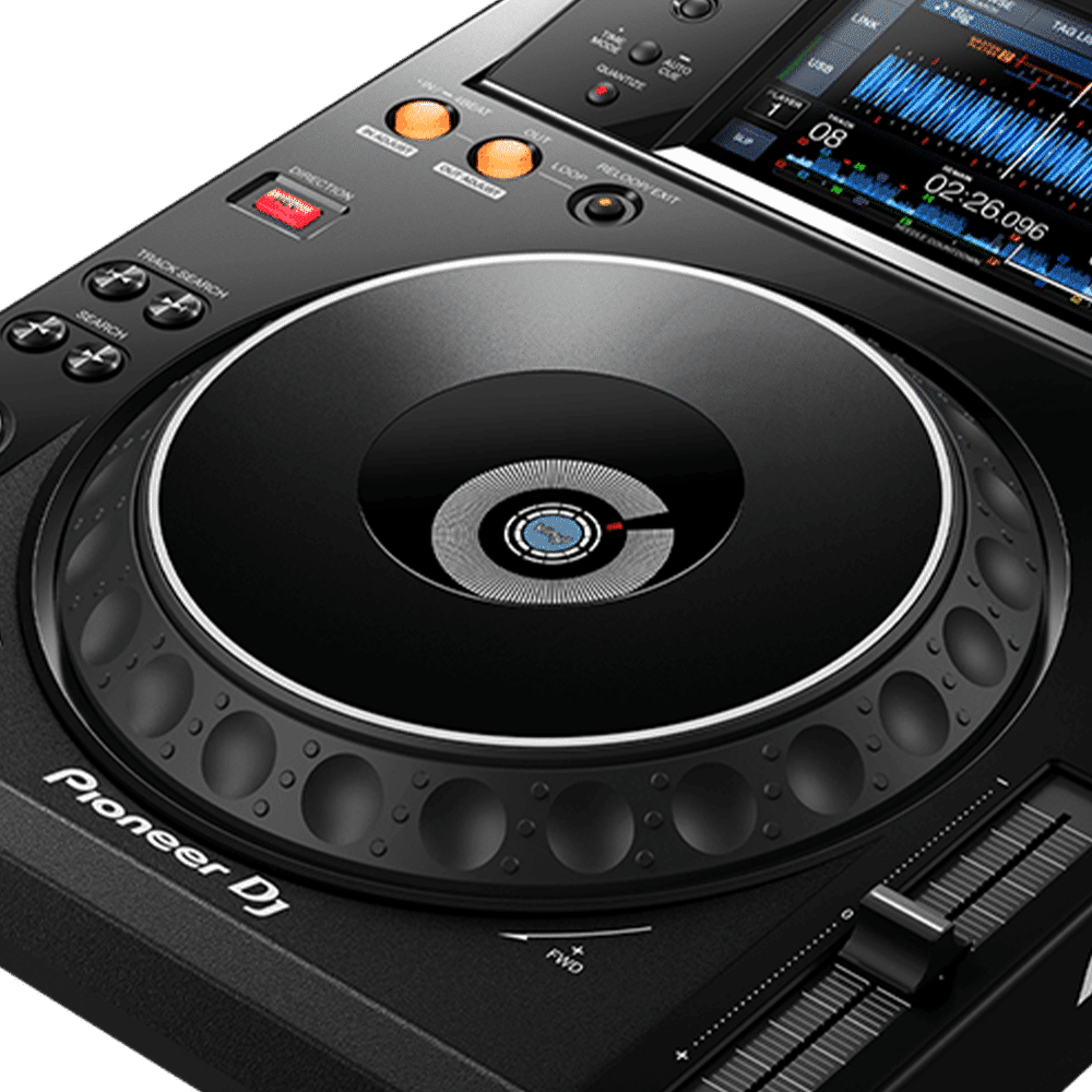 Pioneer XDJ-1000MK2 jog wheels closeup