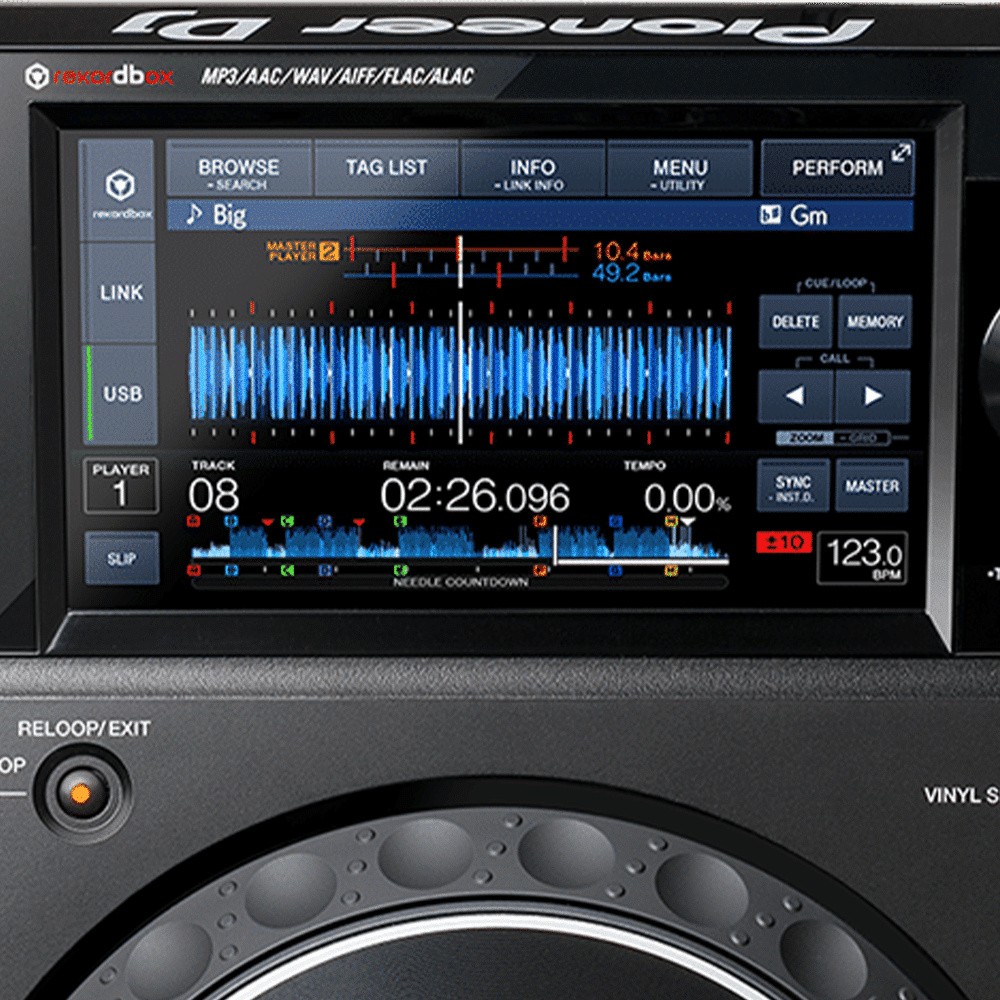 Pioneer XDJ-1000MK2 מסך מגע ענק