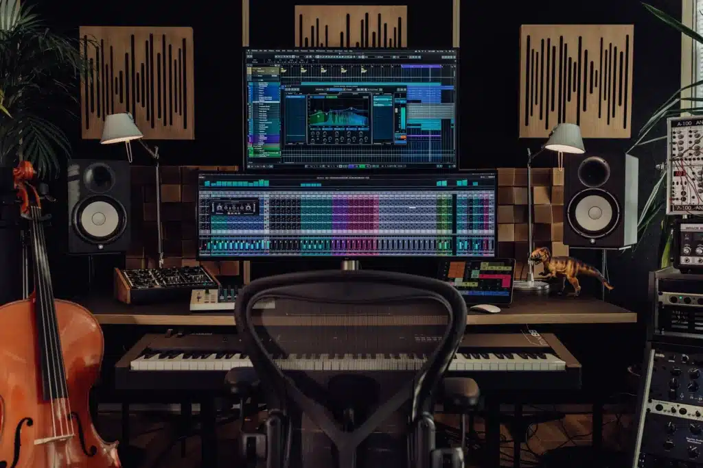 אולפן הקלטות עם VicPattern Ultra Wavewood MKII בצבע עץ