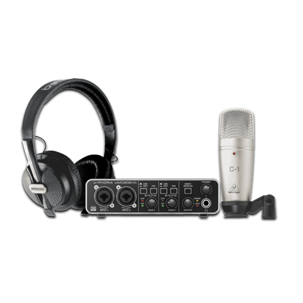 Behringer U-PHORIA STUDIO PRO ערכת הקלטה מלאה עם כרטיס קול UMC202HD