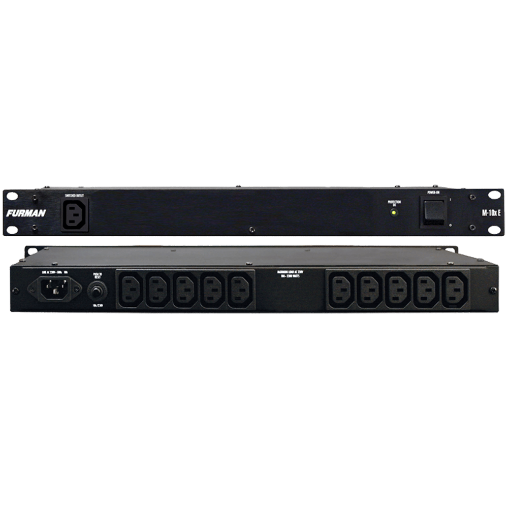 Furman M-10X E – חזית יחידת קונדישנר 1U עם מפסק וחיווי