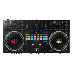 Pioneer DJ DDJ-REV7 – קונטרולר סקראץ' עם ג’וגים ממונעים ותצוגות צבע