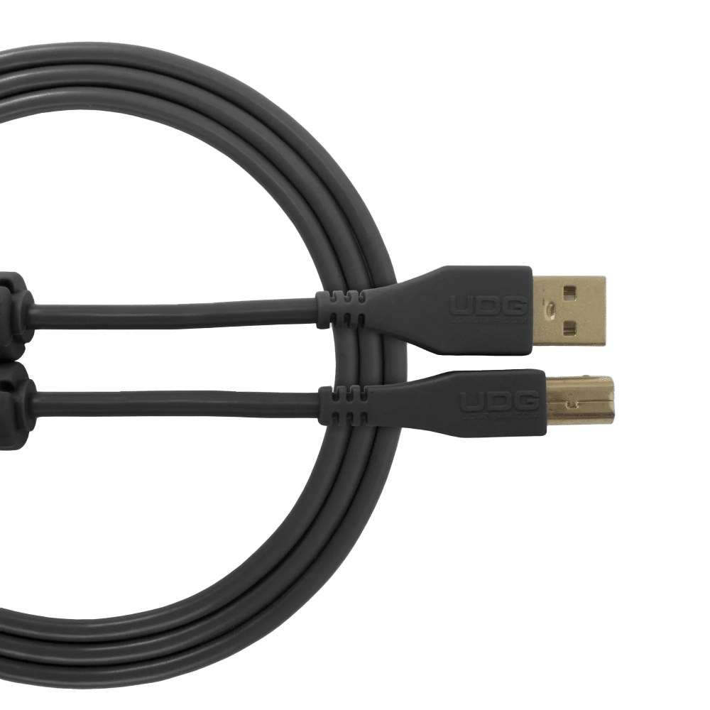 כבל UDG Ultimate Audio Cable USB 2.0 A-B Straight שחור – מבט כללי על הכבל.