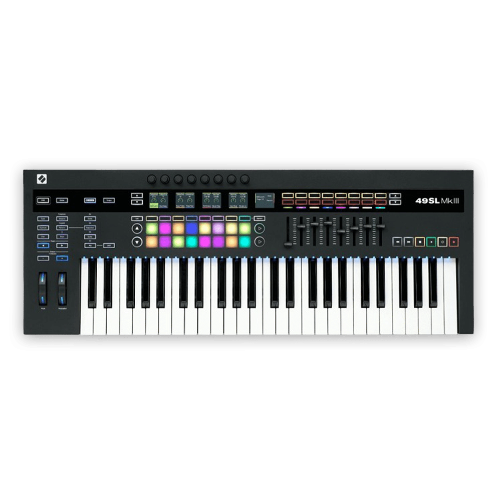 Novation SL MkIII – מקלדת שליטה עם קלידים חצי שקולים ופדים RGB