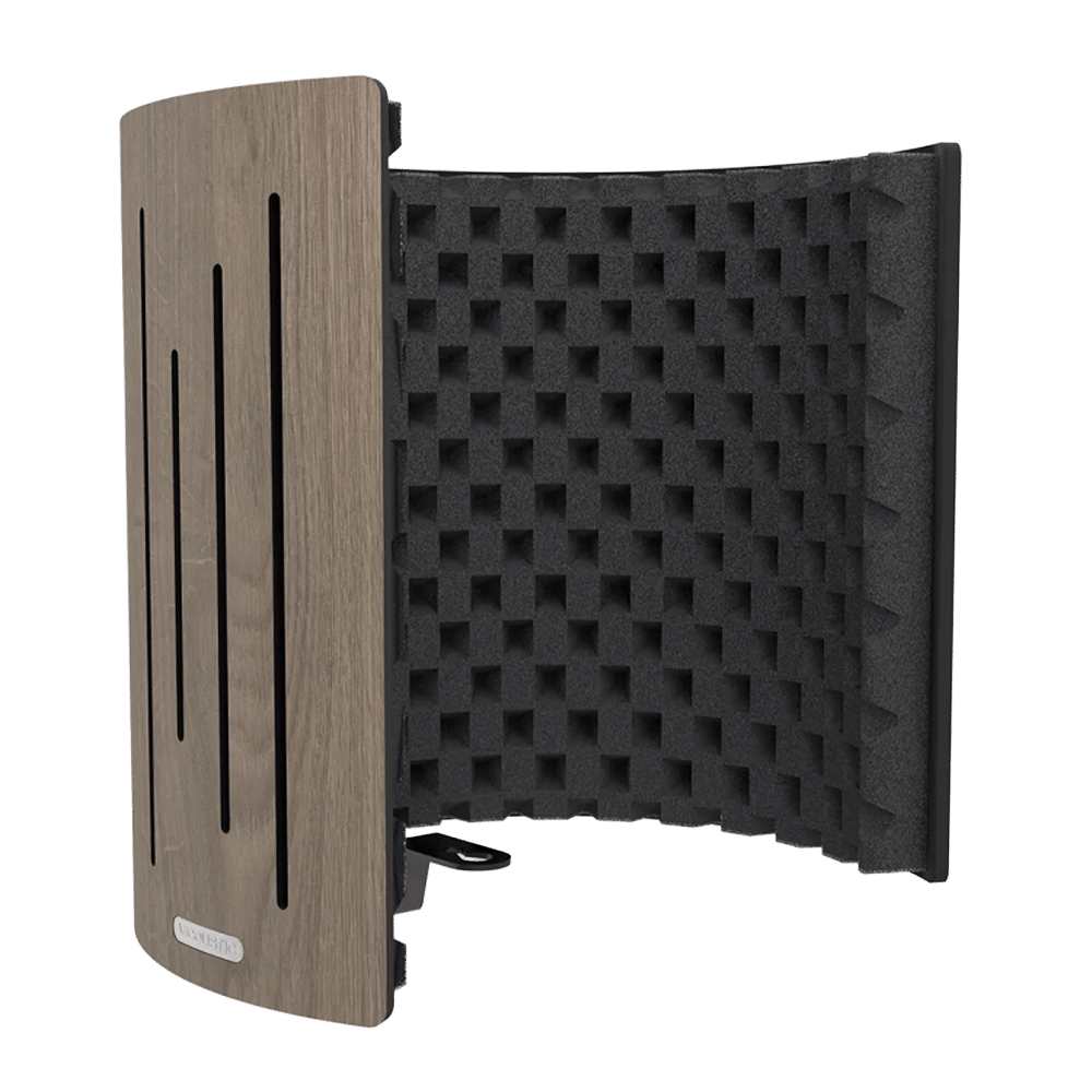 Vicoustic Flexi Screen Ultra MKII Brown Oak – מסך אקוסטי למיקרופון בגימור עץ חום