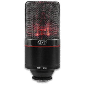 MXL 990 Blaze – מיקרופון קונדנסר מקצועי עם תאורת LED אדומה