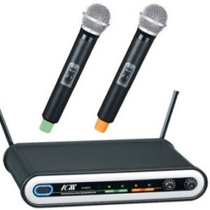 סט ICM 2070 UHF הכולל שני מיקרופונים אלחוטיים ומקלט