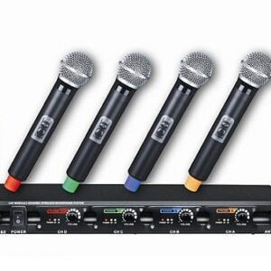 סט 4 מיקרופונים אלחוטיים ICM IU-2070RACK עם מקלט Rack