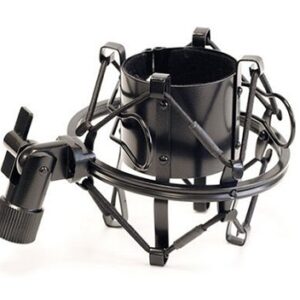 מתאם MXL 56 Shock Mount מונח על שולחן אולפן