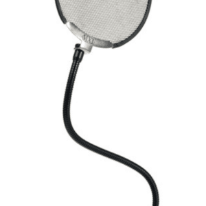 פופ פילטר MXL PF-003 מחובר לסטנד מיקרופון