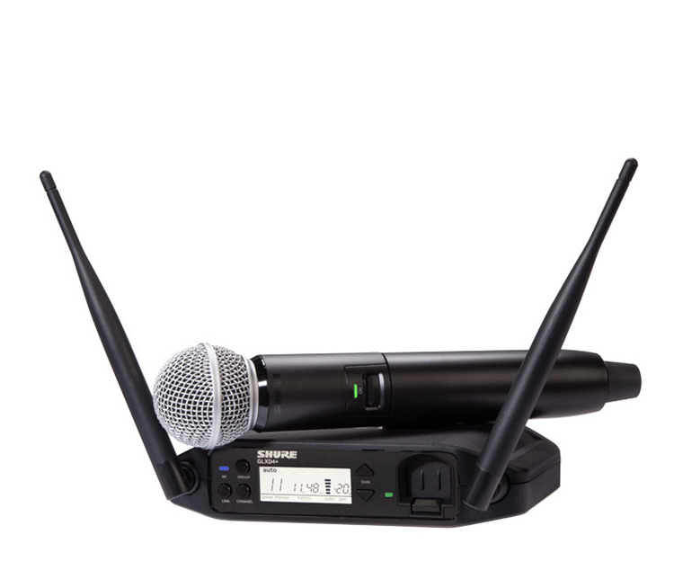 מערכת Shure GLXD24+/SM58 עם מיקרופון ומשדר