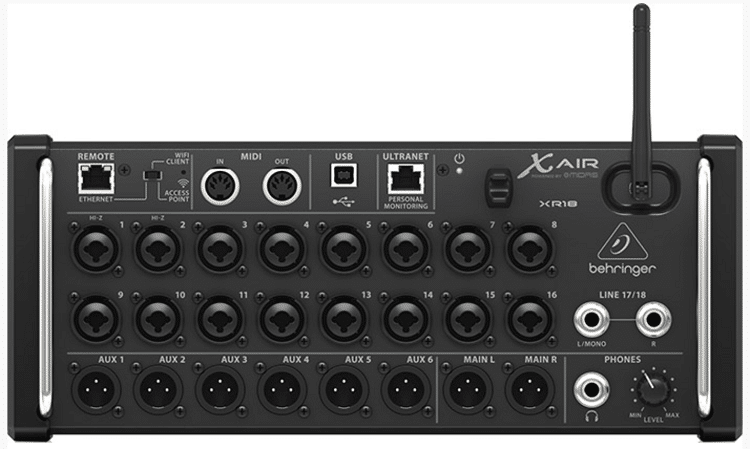 Behringer X AIR XR18 מיקסר דיגיטלי מבט קדמי