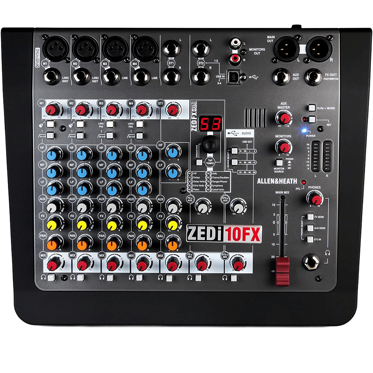 Allen & Heath ZEDi-10FX מיקסר קומפקטי מבט קדמי