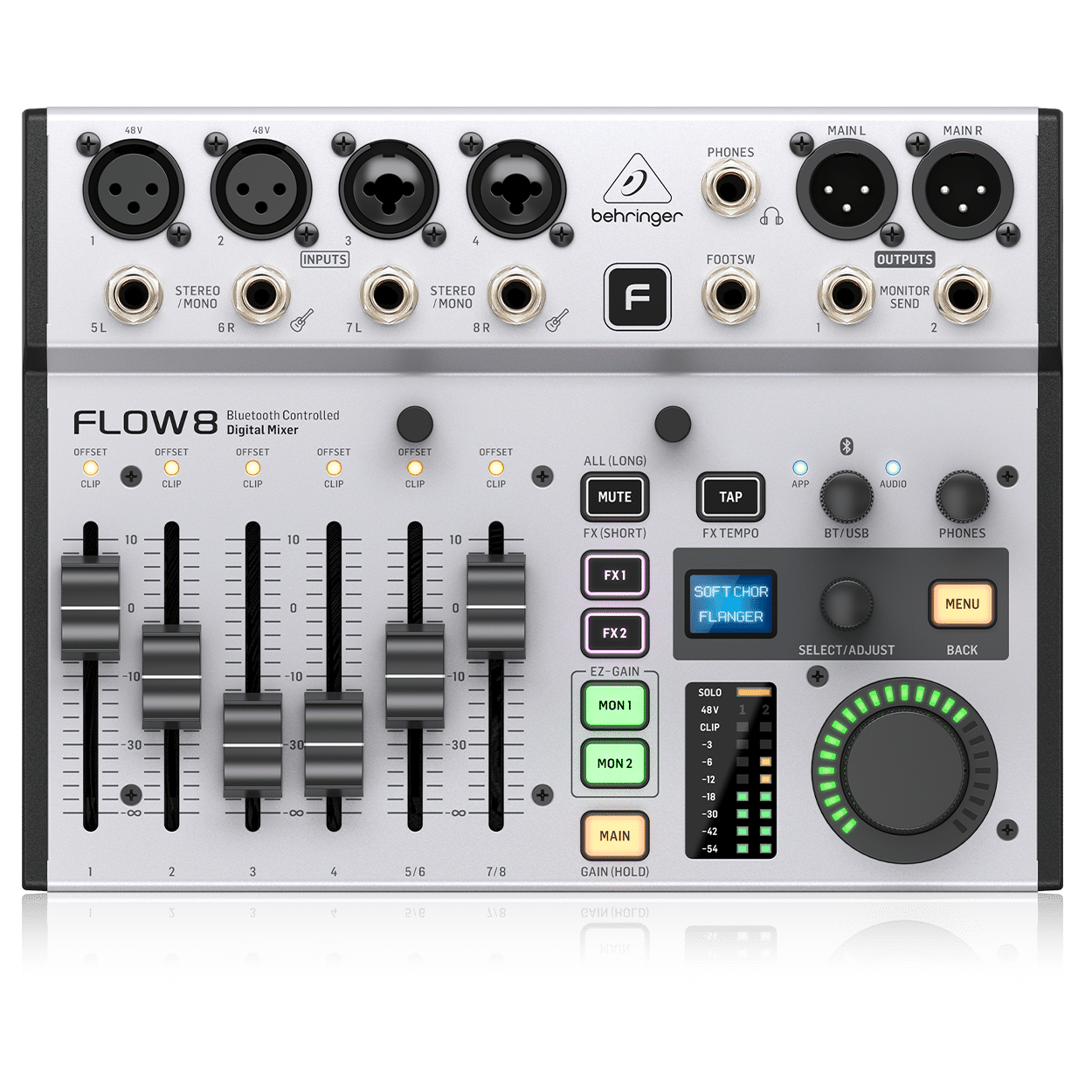Behringer FLOW 8 מיקסר דיגיטלי חכם מבט קדמי
