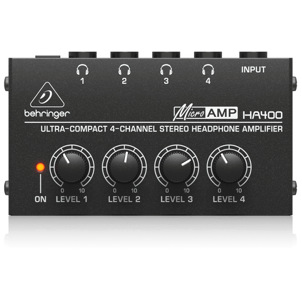 Behringer MICROAMP HA400 מגבר אוזניות 4 יציאות