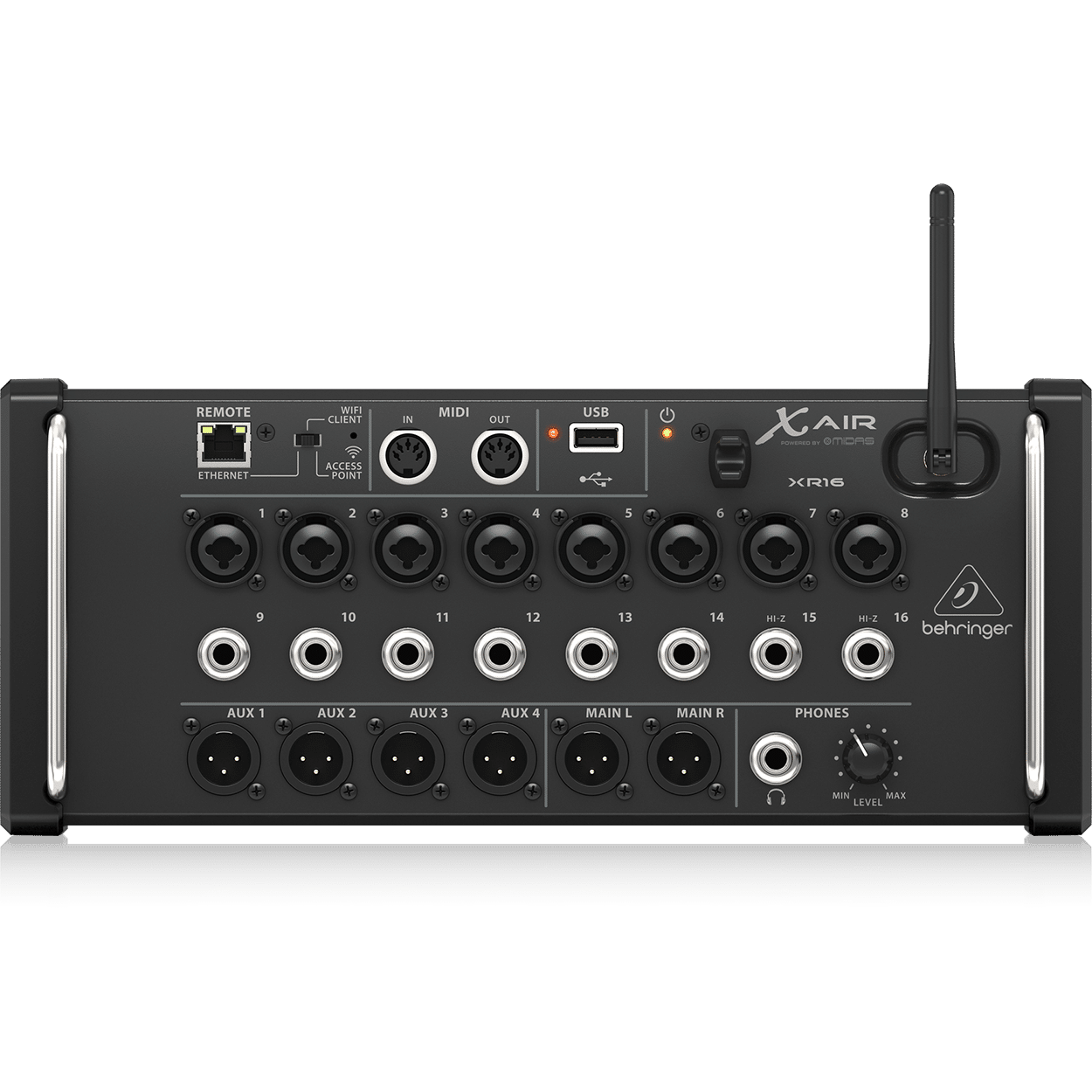 Behringer X AIR XR16 מיקסר דיגיטלי קומפקטי מבט קדמי