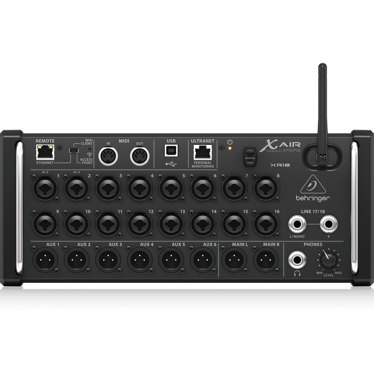 Behringer X AIR XR18 מיקסר דיגיטלי מבט קדמי