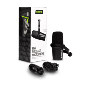 מיקרופון Shure MV7 על זרוע שידור