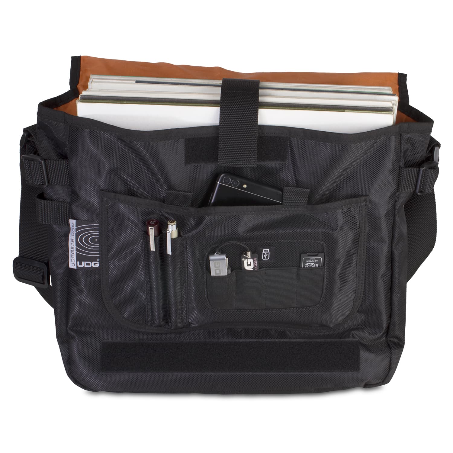 UDG Ultimate CourierBag Black תיק תקליטים פתוח
