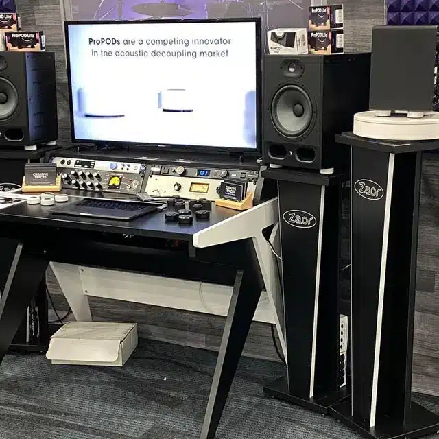 Zaor MIZA V‑Stands – Professional Fixed‑Height Monitor Stands (pair)
