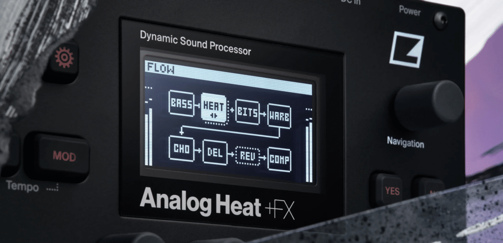 פאנל שליטה ומסך OLED של Elektron Analog Heat +FX