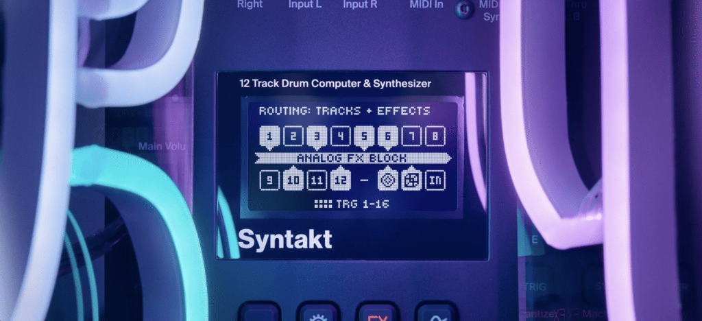 Elektron Syntakt מבט אחורי – חיבורים ויציאות
