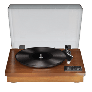 SAFA CA-4004 — פטיפון רטרו מעץ עם רמקולים מובנים במבט חזית