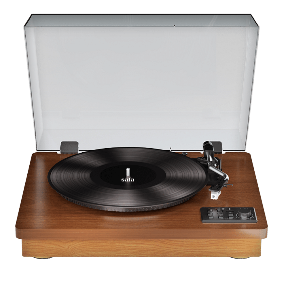 SAFA CA-4004 — פטיפון רטרו מעץ עם רמקולים מובנים במבט חזית