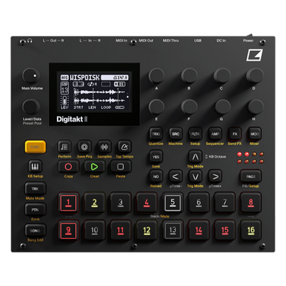 Elektron Digitakt II מבט קדמי