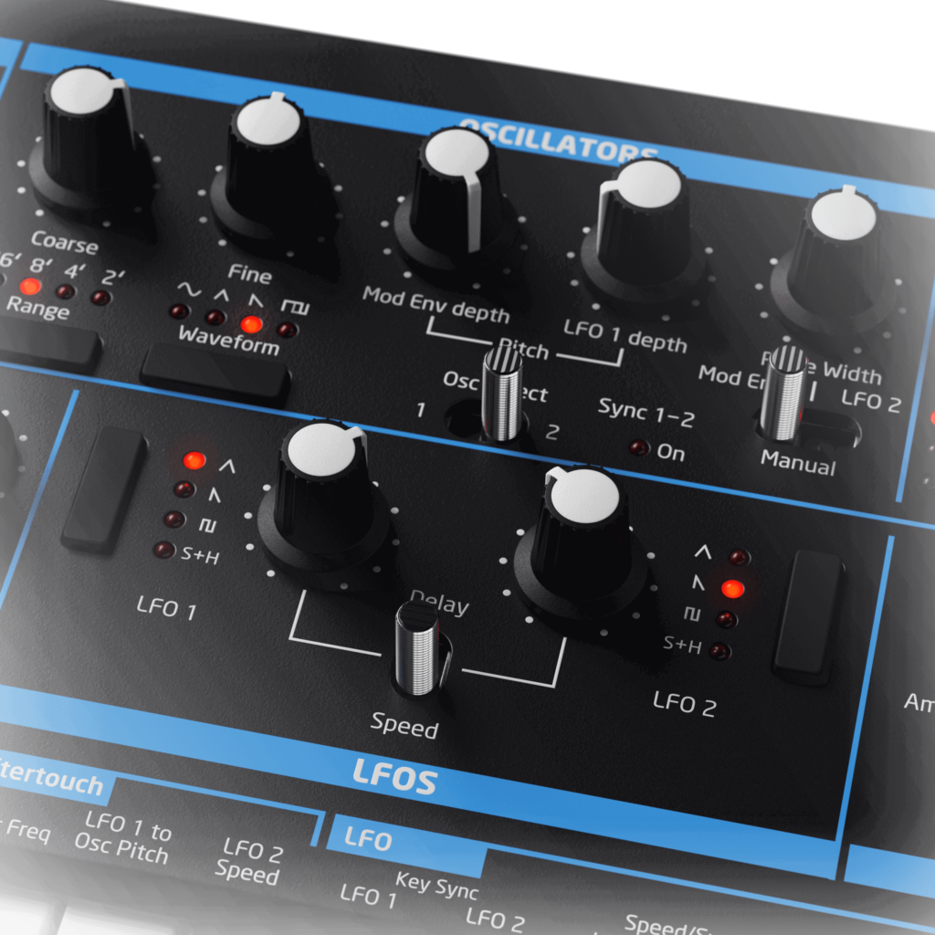 Novation Bass Station II מעטפת ואוסילטורים