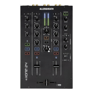 Allen & Heath Xone:24 — מבט חזית המציג את הפילטר והפיידרים