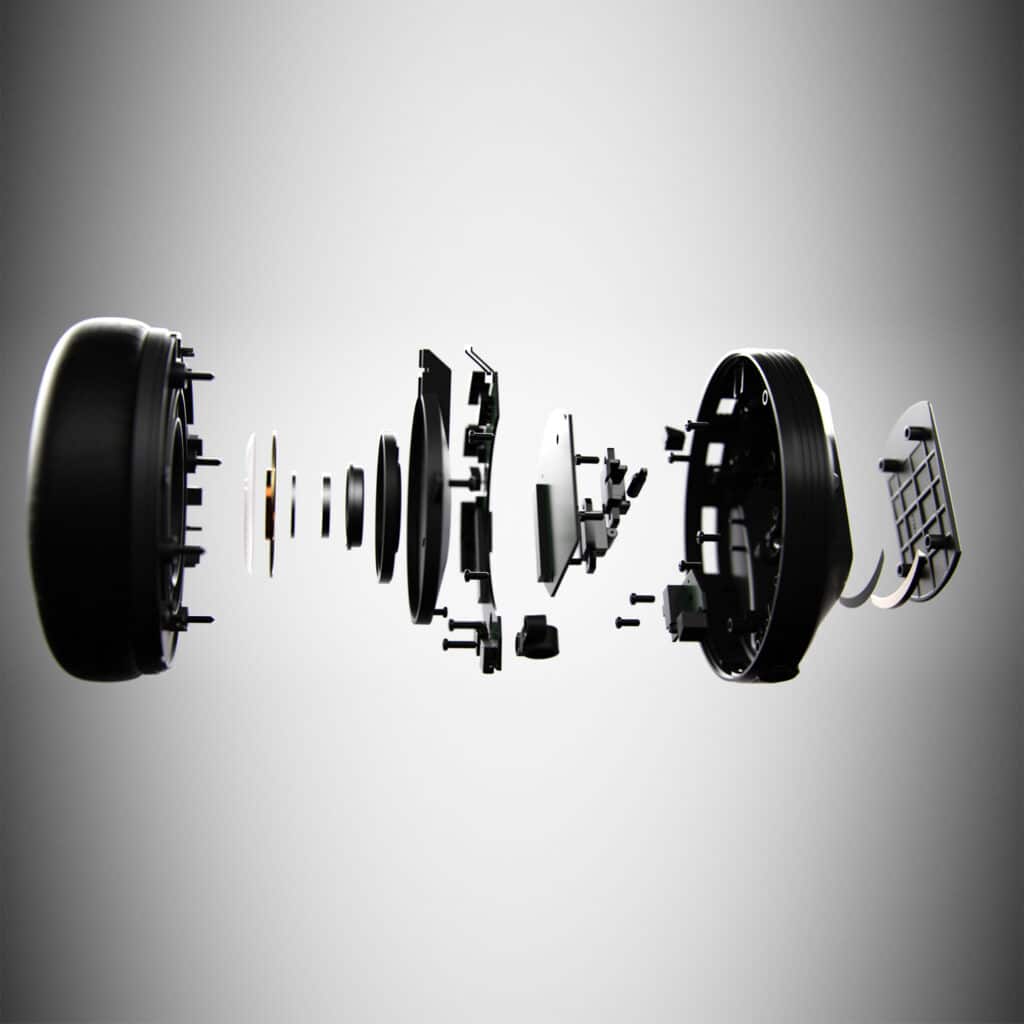 AlphaTheta HDJ-F10 עם משדר HP-TX01 מחובר למיקסר Pioneer DJ