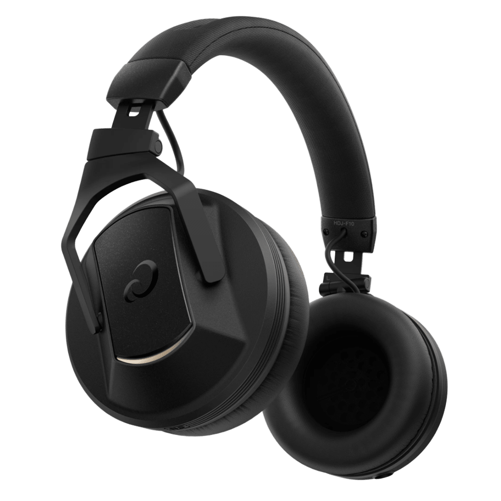 AlphaTheta HDJ-F10 אוזניות DJ אלחוטיות מקצועיות שחורות מבט חזית