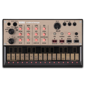 KORG Volca Keys — פאנל עליון: חיבורי MIDI, Sync ויציאת אוזניות