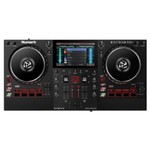 Numark Mixstream Pro + — פאנל אחורי: יציאות XLR, RCA וכניסת מיקרופון