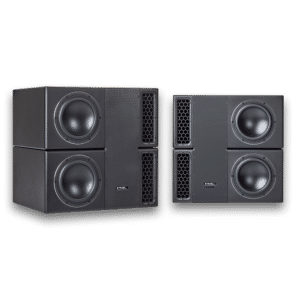 PMC 8-2 SUB מבט חזית עם זוג וופרים 8 אינץ' ומארז מקצועי