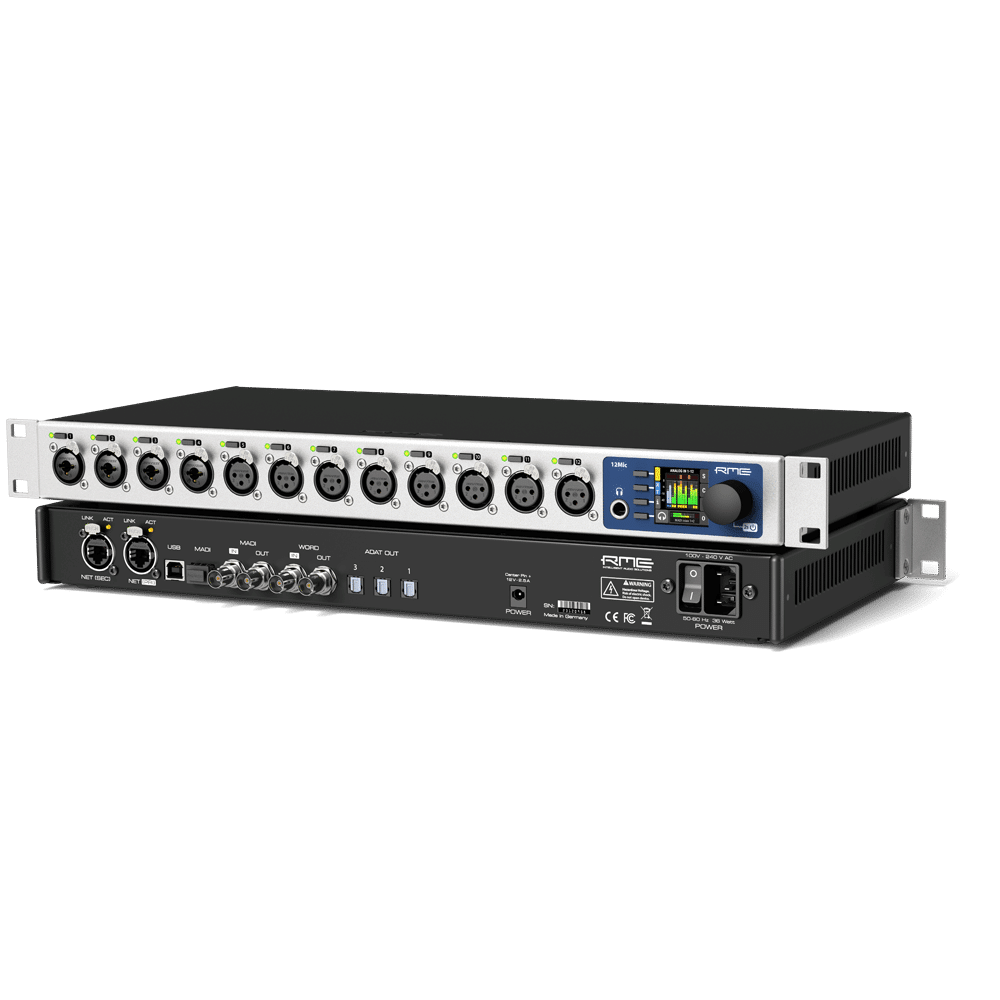 RME 12Mic-D חזית המכשיר Rack