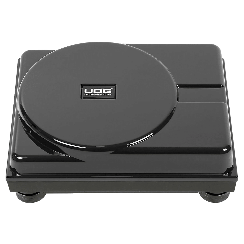 UDG Ultimate Turntable Equipment Cover — מבט חזית בשחור מבריק