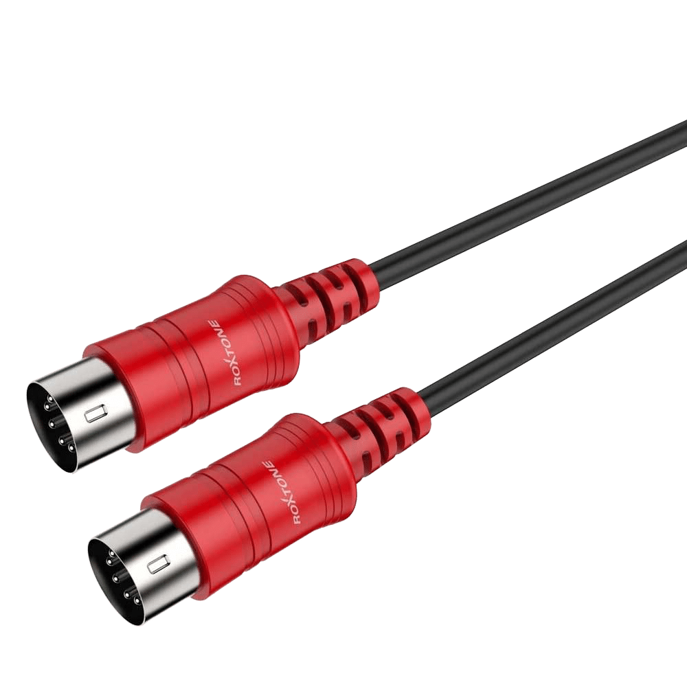 Roxtone MIDI Cable 3m — מבט חזית על המחבר