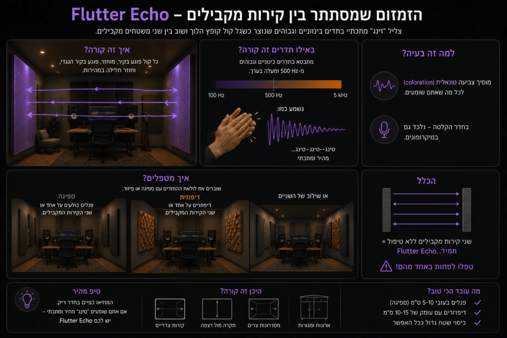 Flutter Echo במדריך לאקוסטיקה לאולפן הביתי