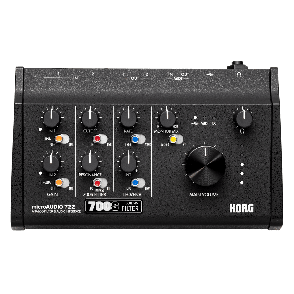 Korg microAUDIO 722 — מבט חזית