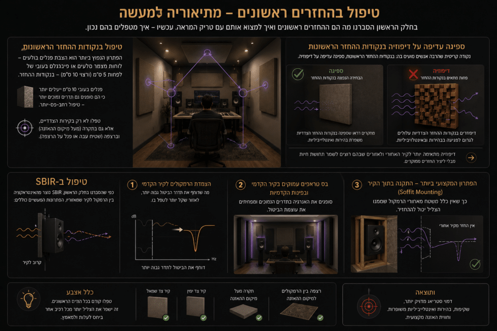 החזרים ראשונים באולפן הביתי