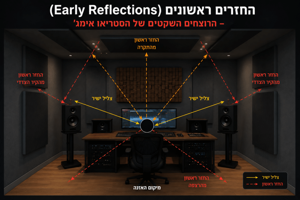 אקוסטיקה - תיאור להחזרים ראשוניים