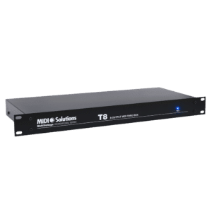 MIDI Solutions T8 v2 — מבט חזית בפורמט 19 אינץ' rack
