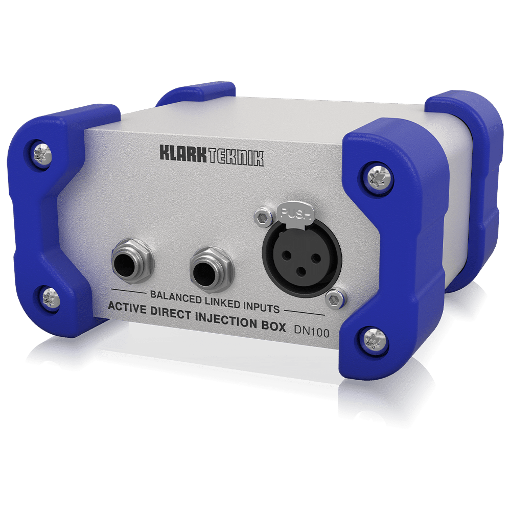 Klark Teknik DN100 V2 — מבט ימין על גוף האלומיניום עם שרוול הסיליקון