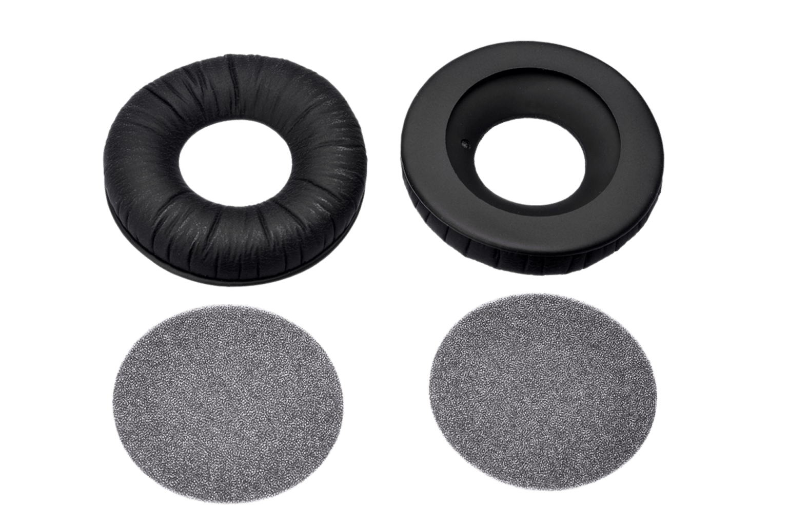 כריות אוזן מקוריות Sennheiser HD 25 — תקריב מרקם החומר השחור