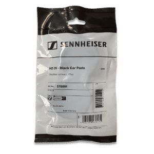 כריות אוזן מקוריות Sennheiser HD 25 שחור — מבט חזית על זוג הכריות